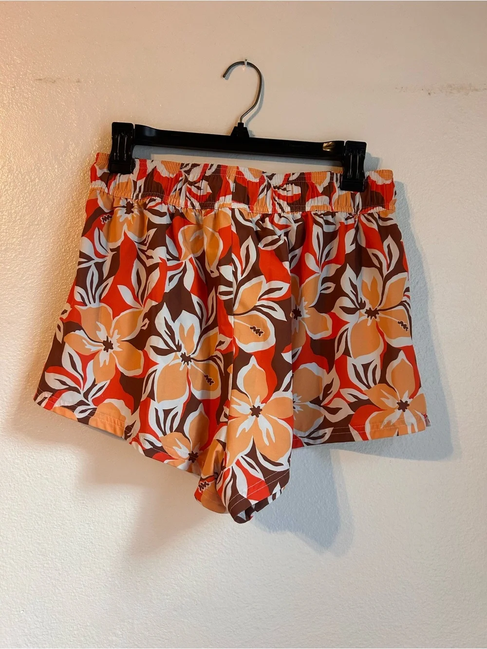 Roxy Orange Brown Floral Board Shorts Size Medium - Picture 4 of 12
